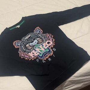 Kenzo Navy Sweatshirt with Colorful Tiger Design